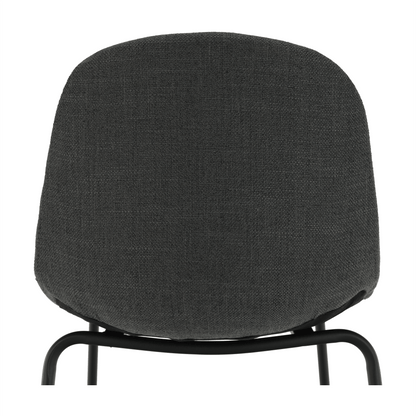 Scaun bar, material textil gri închis/metal, MARIOLA 2 NEW
