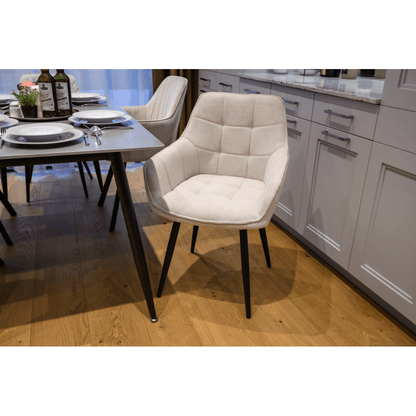 Scaunul de design, bej/negru, MARKEN