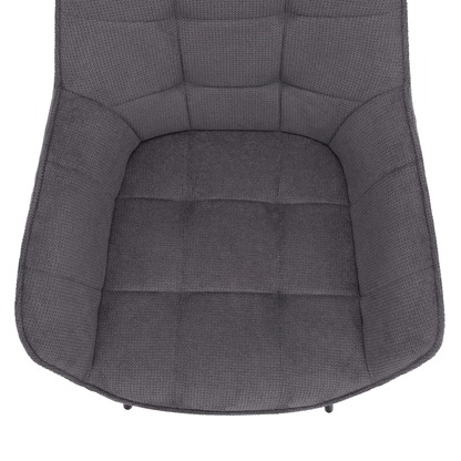 Scaun de design, gri/negru, MARKEN