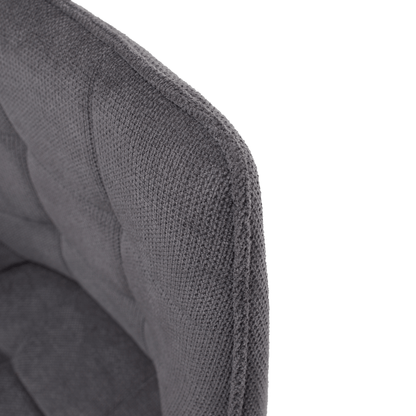 Scaun de design, gri/negru, MARKEN