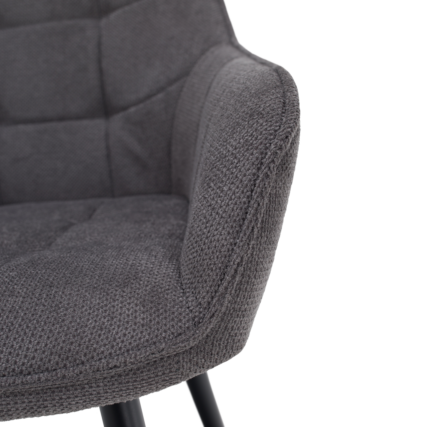 Scaun de design, gri/negru, MARKEN