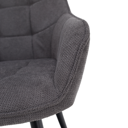 Scaun de design, gri/negru, MARKEN