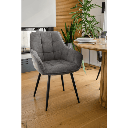 Scaun de design, gri/negru, MARKEN
