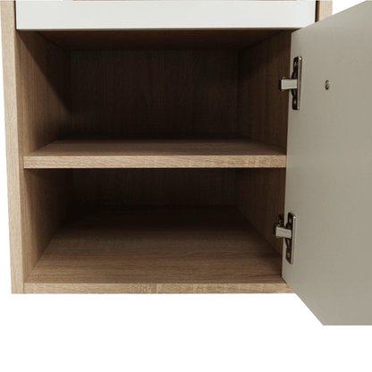Masă PC de colţ, stejar sonoma/albă, MAURUS NEW MA11