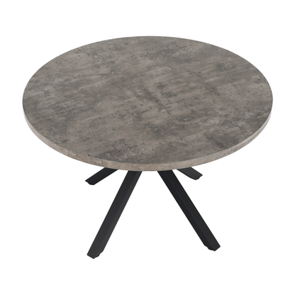 Masă de luat masa, gri carbon / negru, diametru 120 cm, MEDOR