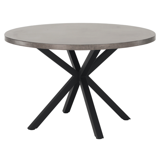 Masă de luat masa, gri carbon / negru, diametru 120 cm, MEDOR