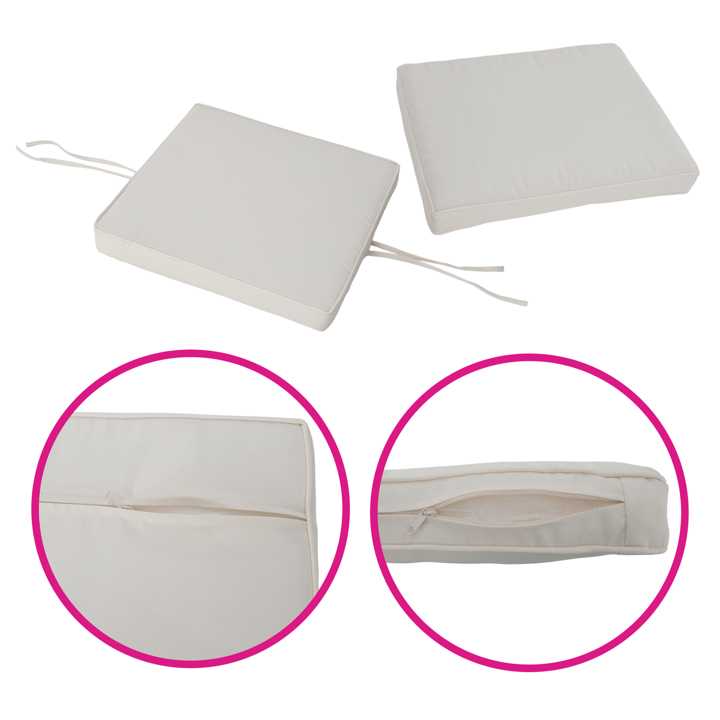 Set de grădină din ratan, lemn de salcâm, negru/crem/natural, MELFORD