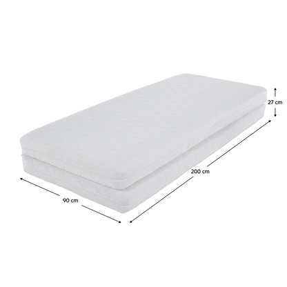 Saltea pliabilă cu două feţe, 90/90x200, MELK