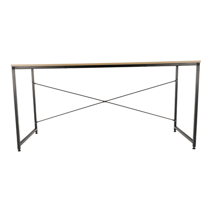 Birou, stejar / negru, 150x60 cm, MELLORA