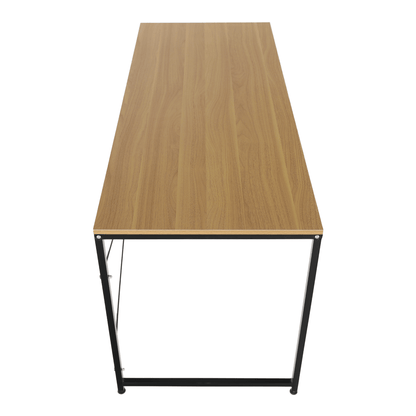 Birou, stejar / negru, 150x60 cm, MELLORA
