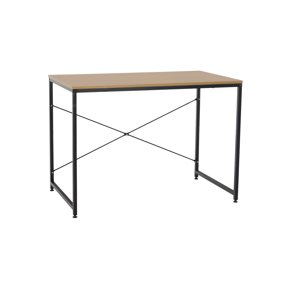 Birou, stejar / negru, 100x60 cm, MELLORA