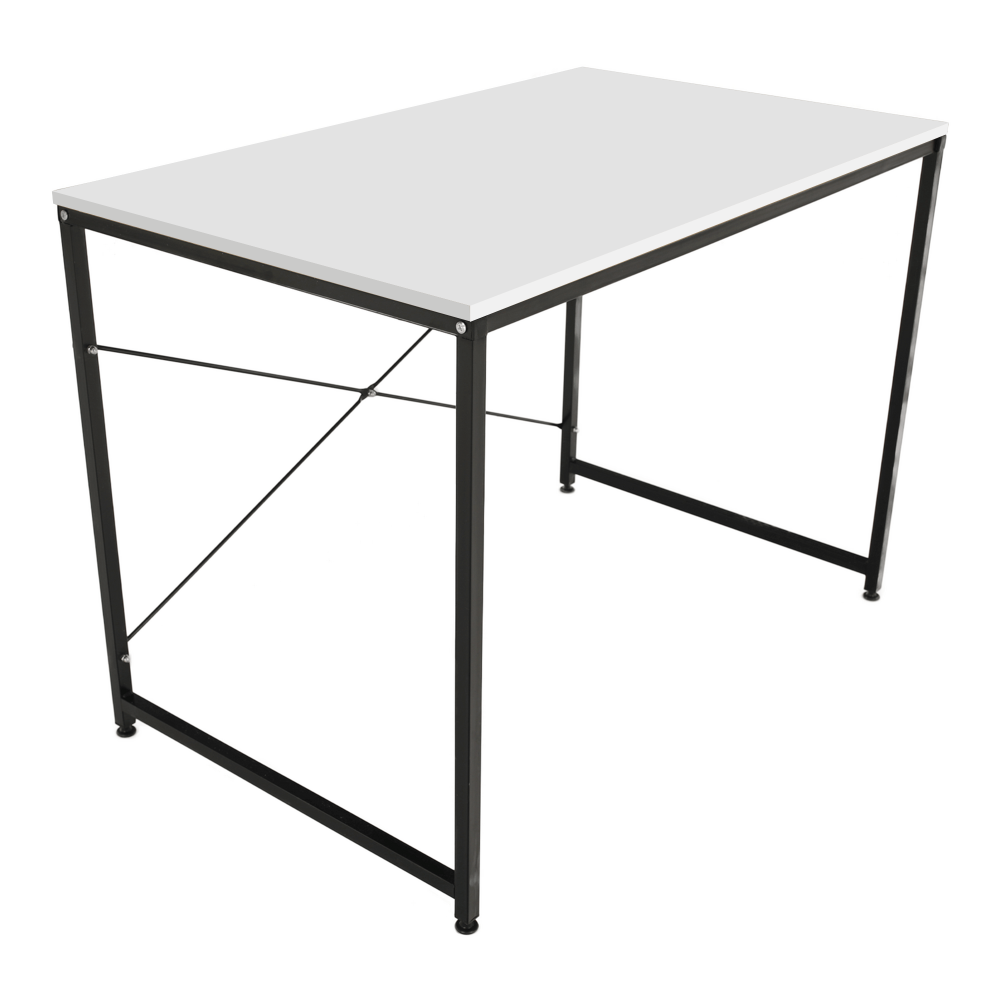 Birou, alb/negru, 120x60 cm, MELLORA