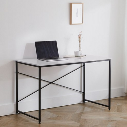 Birou, alb/negru, 120x60 cm, MELLORA