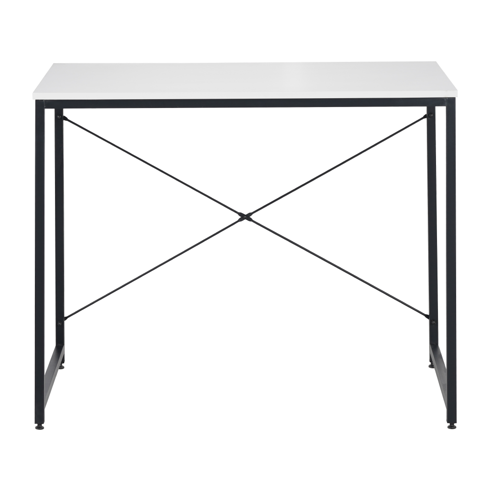 Birou, alb/negru, 90x60 cm, MELLORA