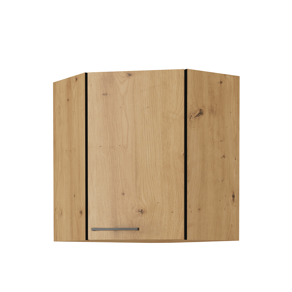 Dulap superior, negru mat / stejar artizan, MONRO 60/60 GN-72 1F