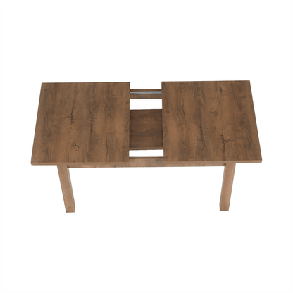 Masă extensibilă pentru dining, stejar lefkas închis, 160-203x90 cm, MONTANA STW