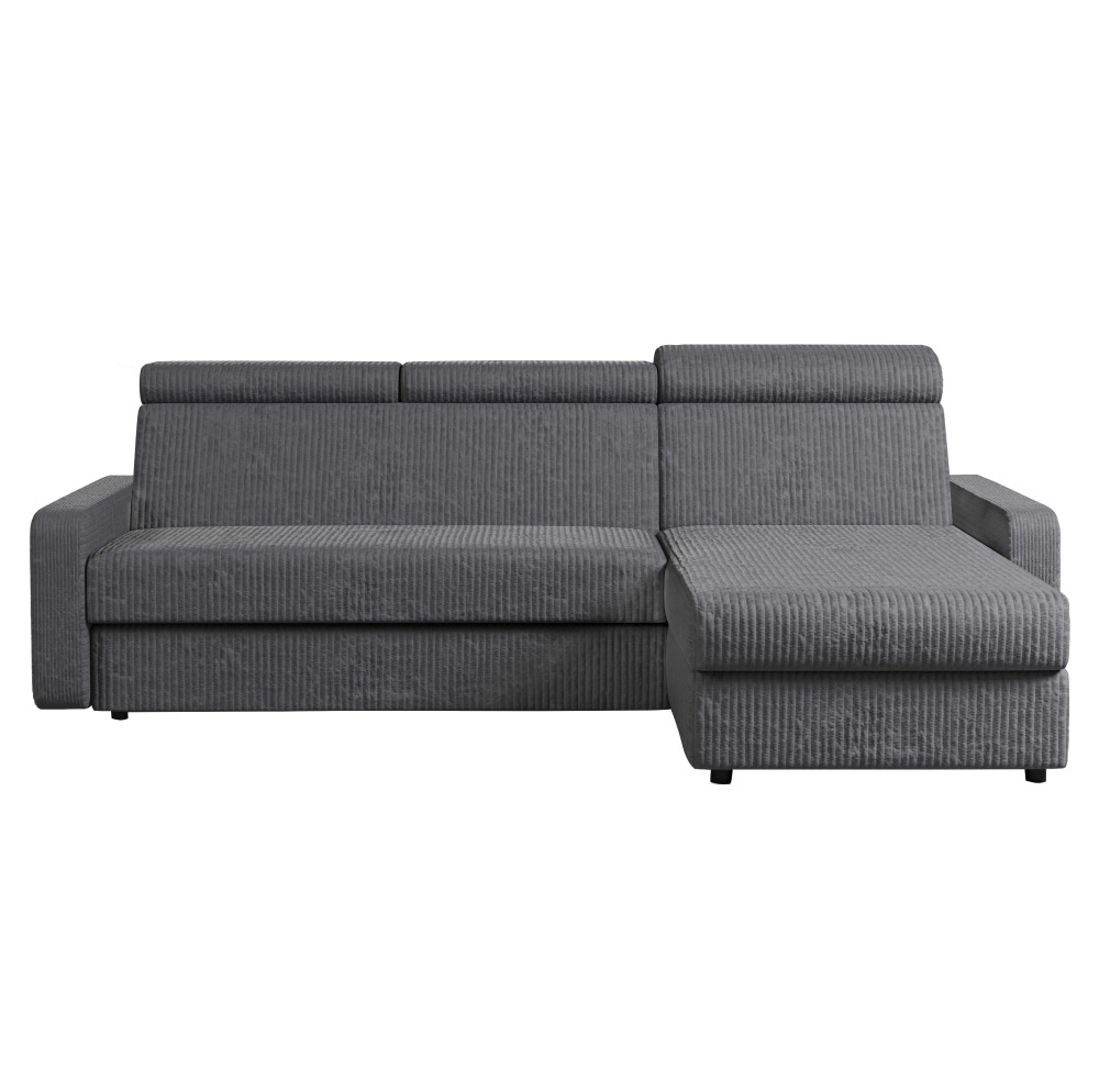 Set canapea de colţ, gri, pe dreapta, MORA ROH