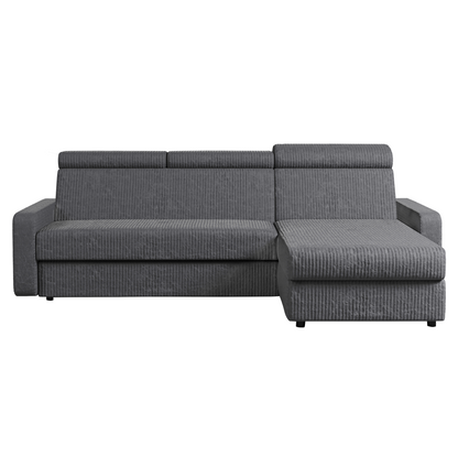 Set canapea de colţ, gri, pe dreapta, MORA ROH