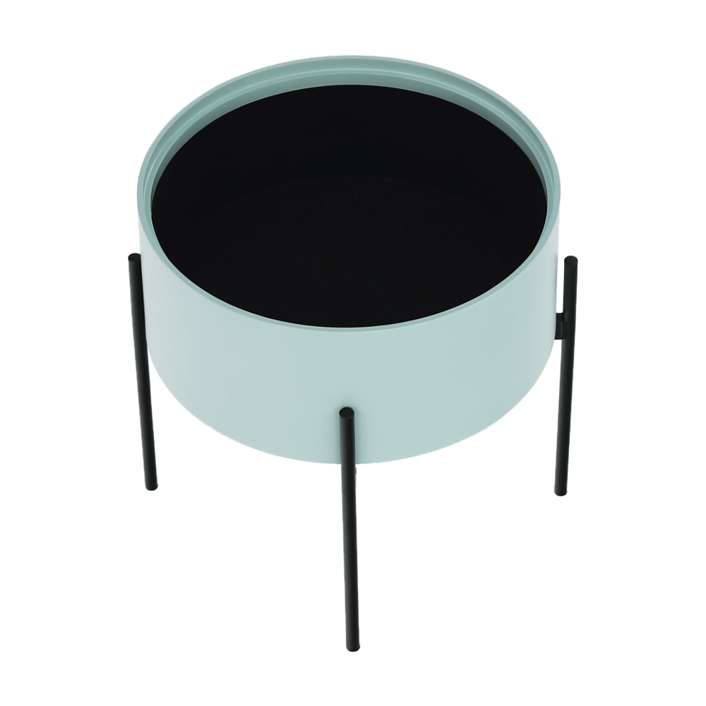 Taburet cu spaţiu de depozitare, neo mentă/natural/negru, MOSAI