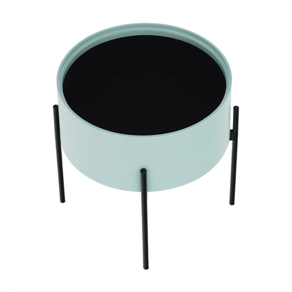 Taburet cu spaţiu de depozitare, neo mentă/natural/negru, MOSAI