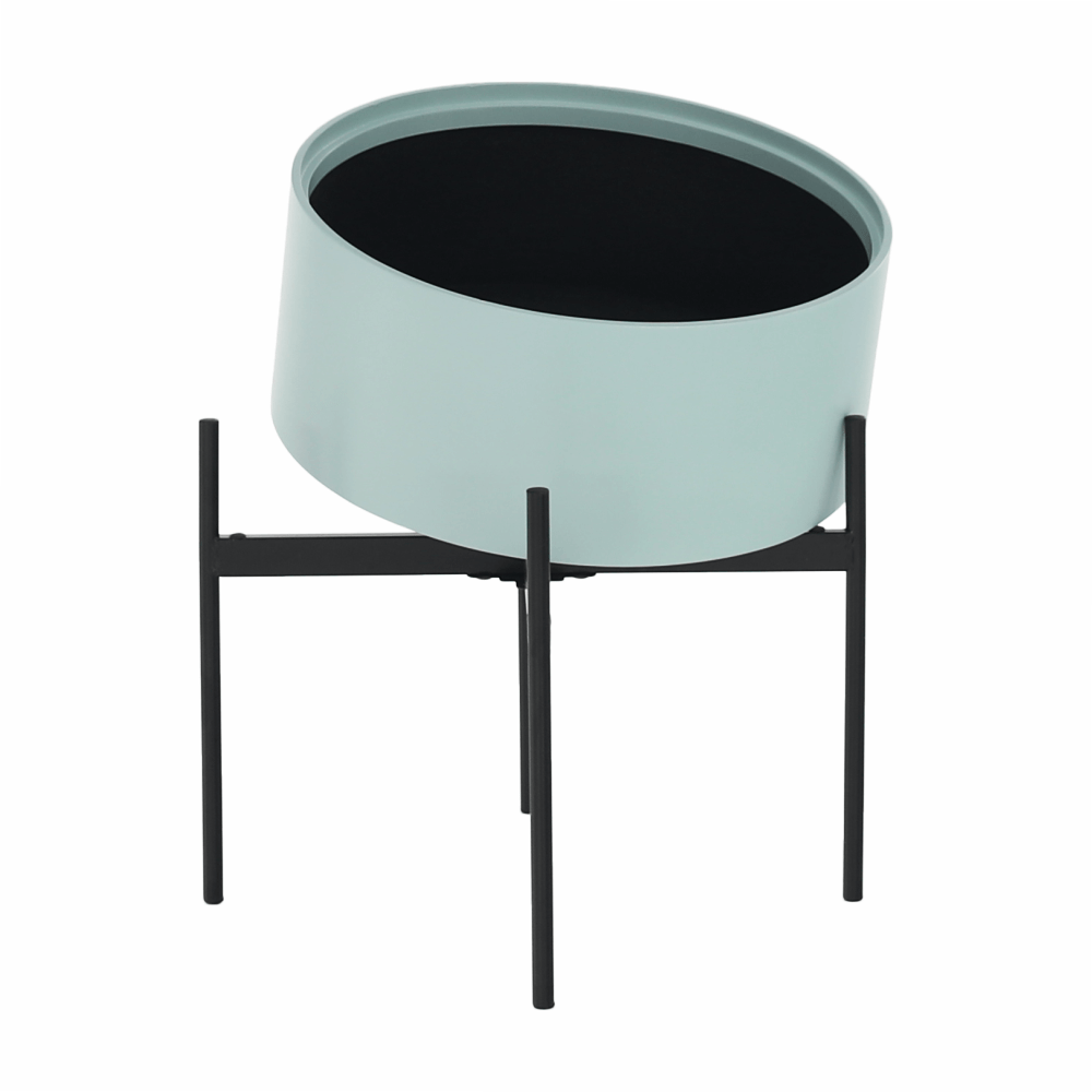 Taburet cu spaţiu de depozitare, neo mentă/natural/negru, MOSAI