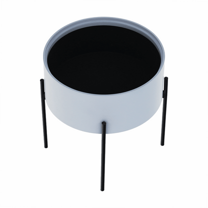 Taburet cu spaţiu de depozitare, gri/natural/negru, MOSAI