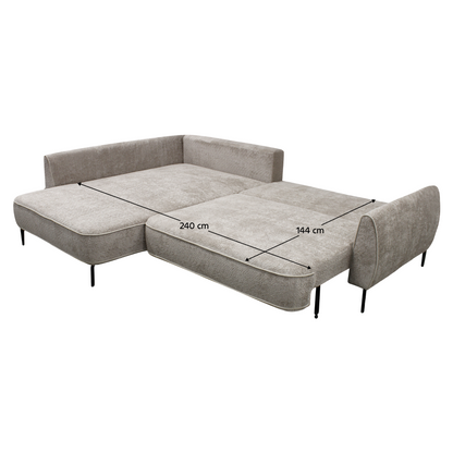 Set canapea, gri-bej Taupe, pe stânga, MURIEL ROH
