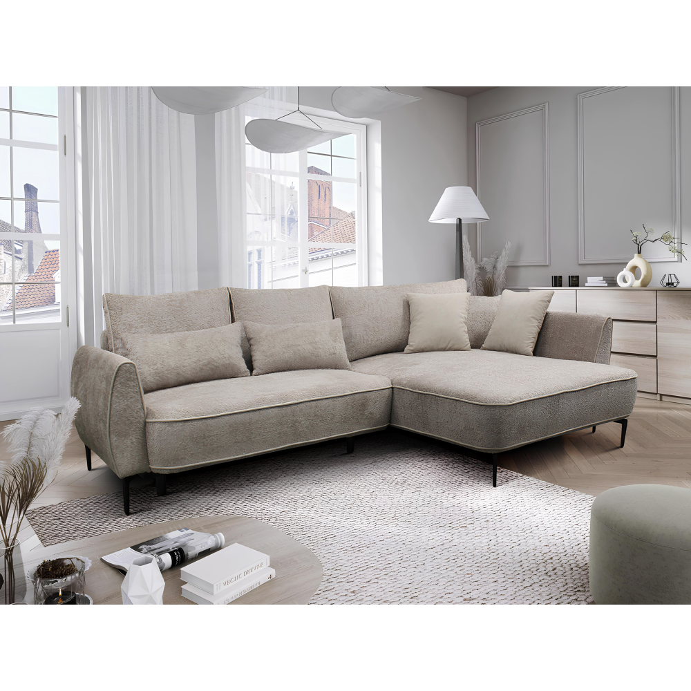 Set canapea, gri-bej Taupe, pe dreapta, MURIEL ROH