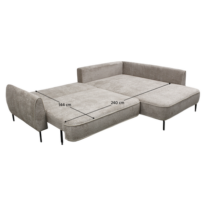 Set canapea, gri-bej Taupe, pe dreapta, MURIEL ROH