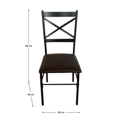 Set de sufragerie 1+4, stejar Sonoma / negru / maro, NAREN