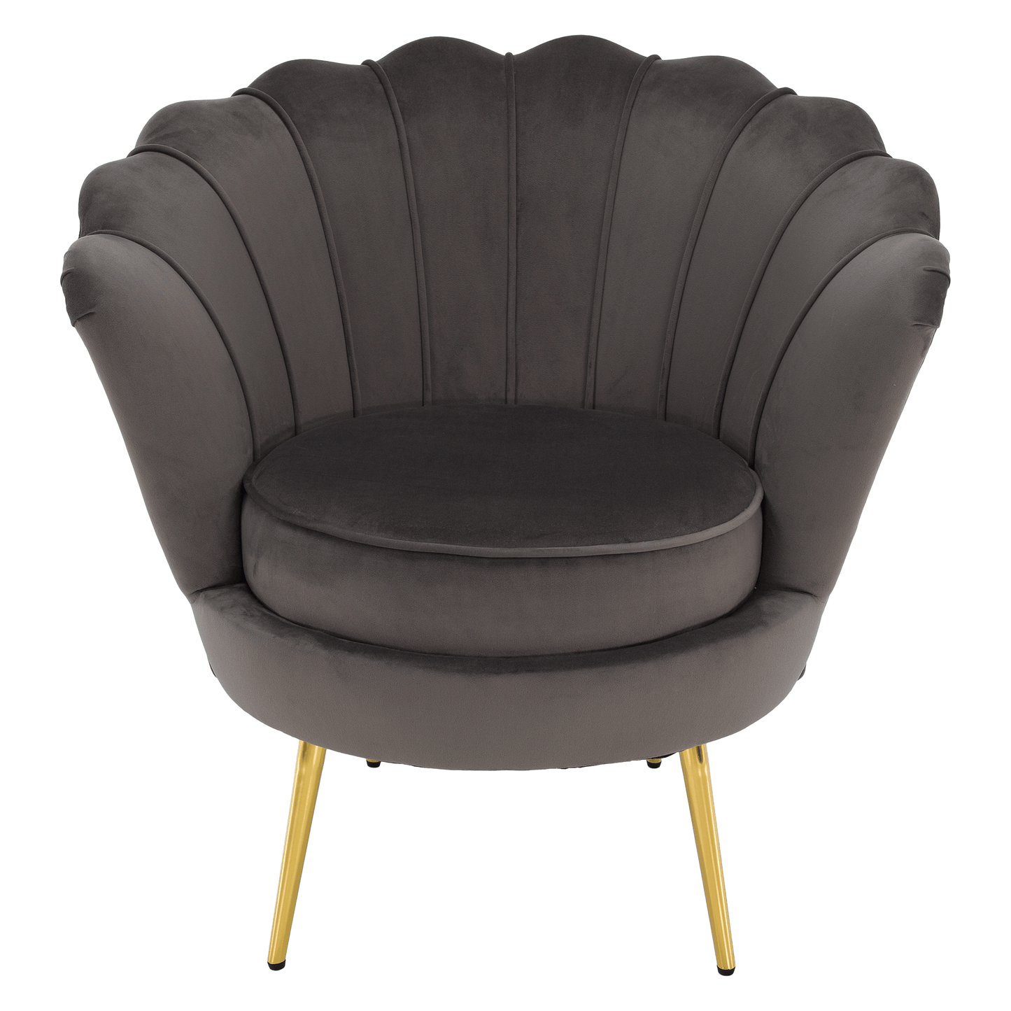 Fotoliu în stilul Art-deco, gri-maro ţesătură Velvet/gold crom auriu, NOBLEO