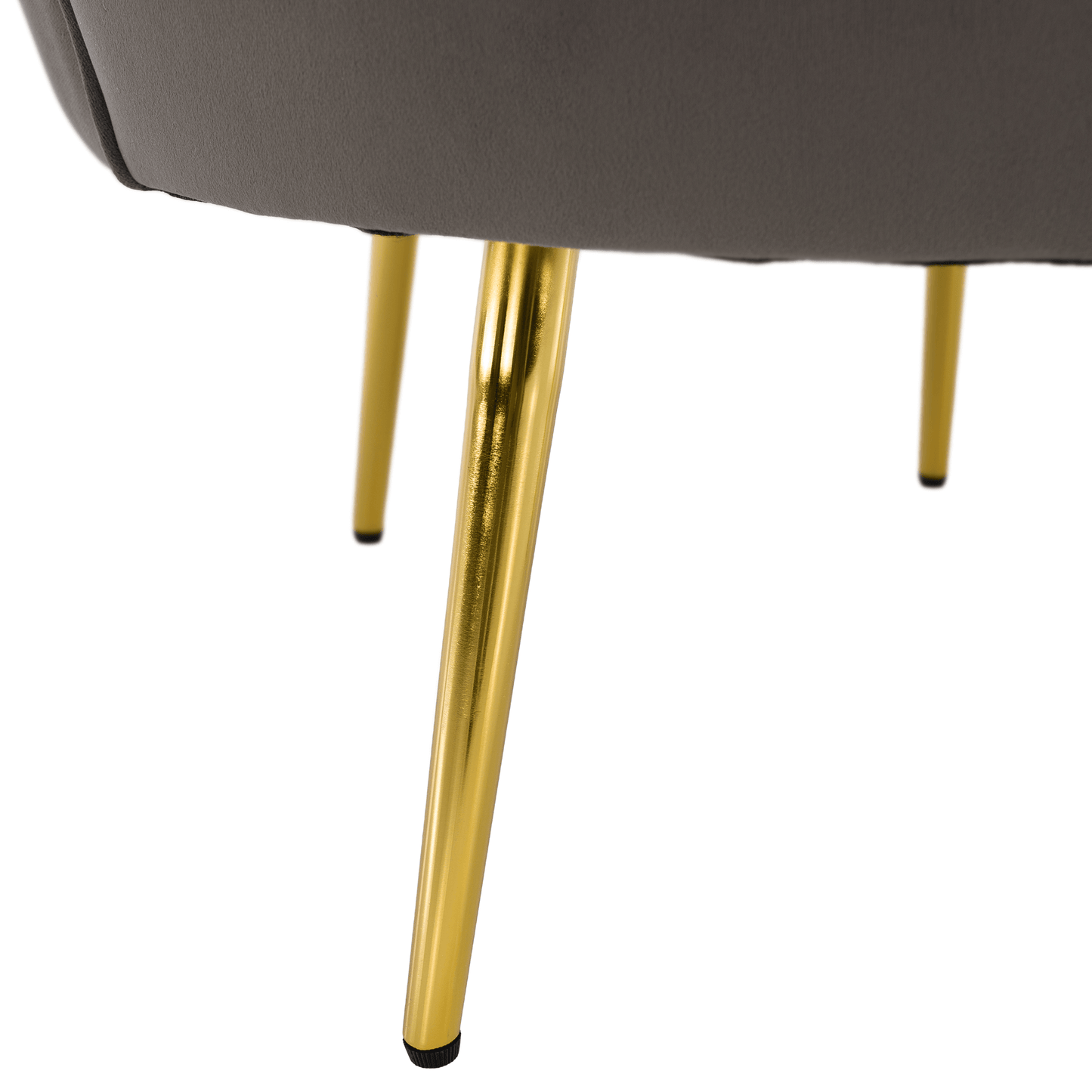 Fotoliu în stilul Art-deco, gri-maro ţesătură Velvet/gold crom auriu, NOBLEO