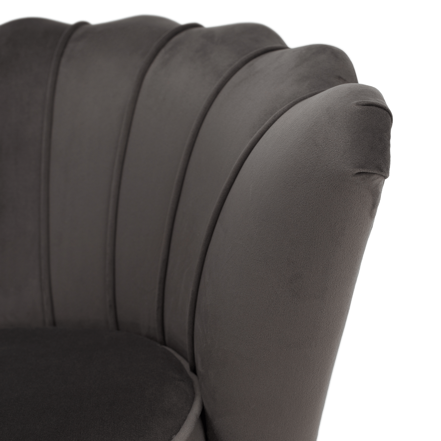 Fotoliu în stilul Art-deco, gri-maro ţesătură Velvet/gold crom auriu, NOBLEO