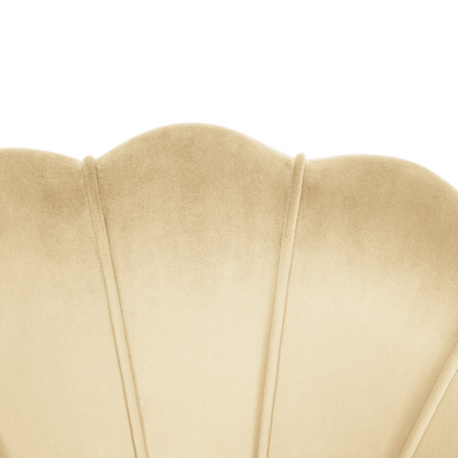 Fotoliu în stilul Art-deco, bej ţesătură Velvet/gold crom auriu, NOBLEO