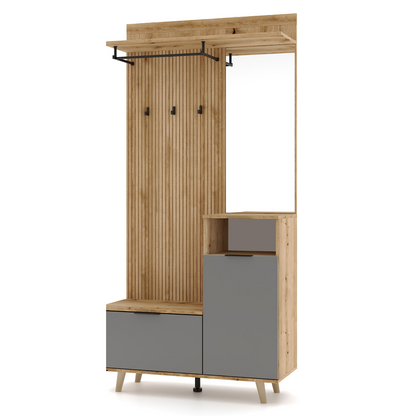 Set pentru hol, stejar evoke/grafit, NODRI