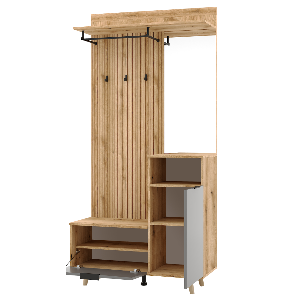 Set pentru hol, stejar evoke/grafit, NODRI