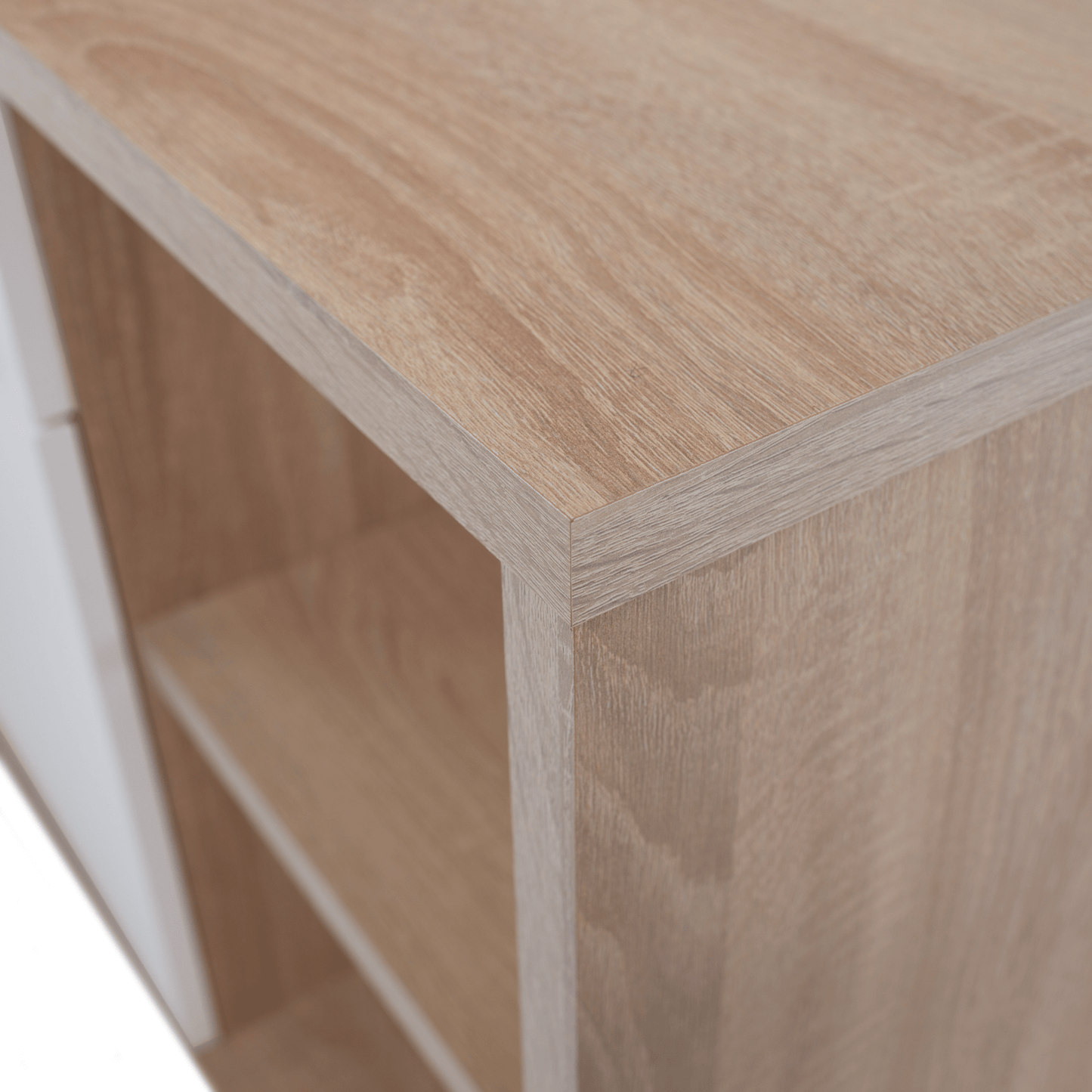 Masa PC, stejar sonoma/alb, NOE NEW