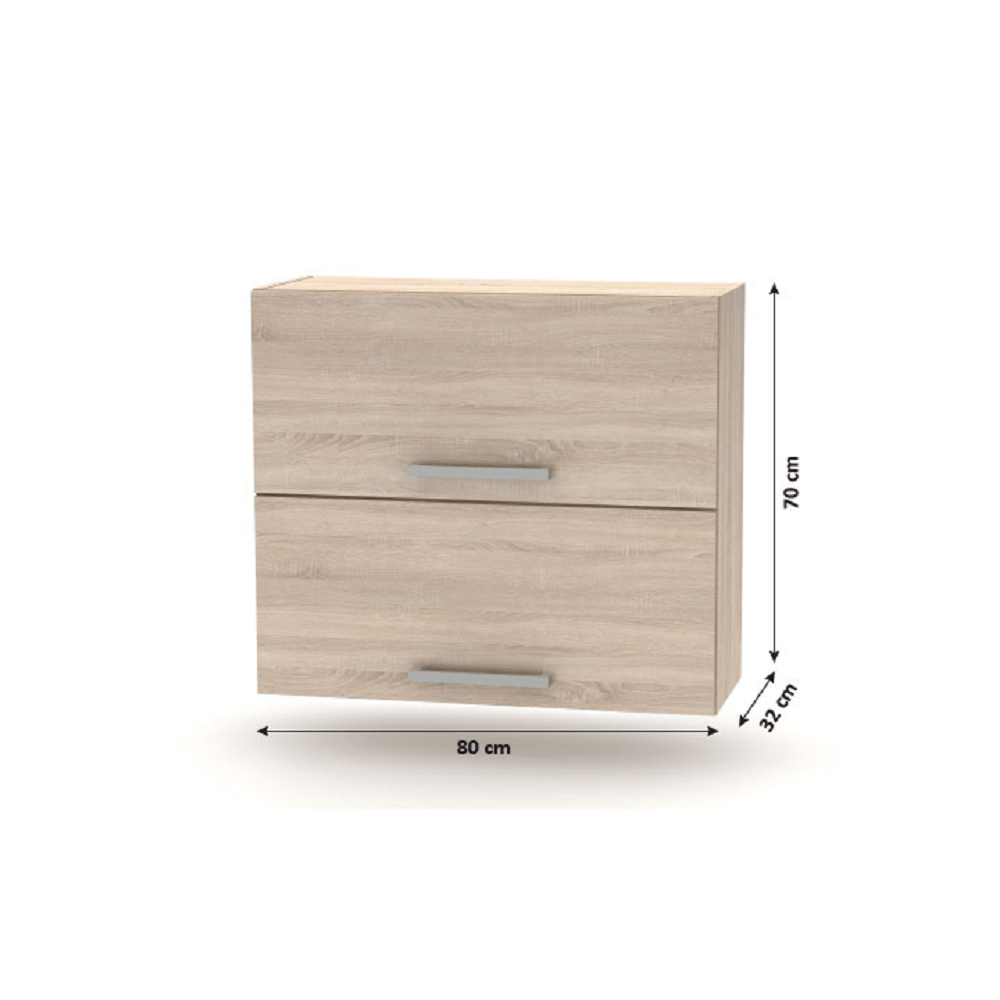 Cabinet superior batant 2DV, stejar sonoma, NOVA PLUS NOPL-015-OH