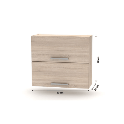 Cabinet superior batant 2DV, stejar sonoma, NOVA PLUS NOPL-015-OH