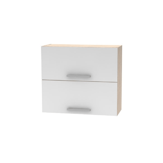 Cabinet superior batant 2DV, stejar sonoma/alb, NOVA PLUS NOPL-015-OH