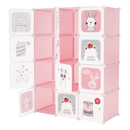 Dulap modular pentru copii, roz/ model copii, NURMI
