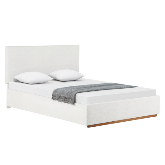 Pat cu somieră si spaţiu de depozitare 160x200, alb, NUVOLA