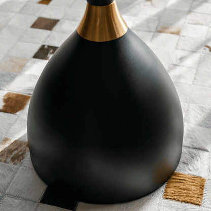 Măsuţă de cafea, marmură albă/negru/aur, ODIS NEW