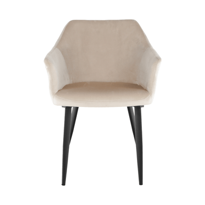 Scaun, material bej / picioare negre, ODOVEL