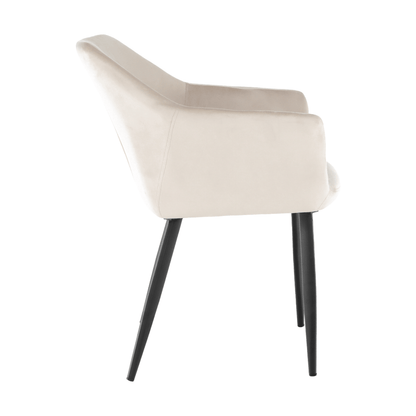 Scaun, material bej / picioare negre, ODOVEL