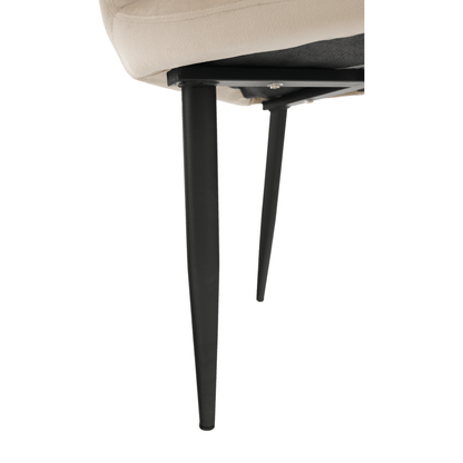 Scaun, material bej / picioare negre, ODOVEL