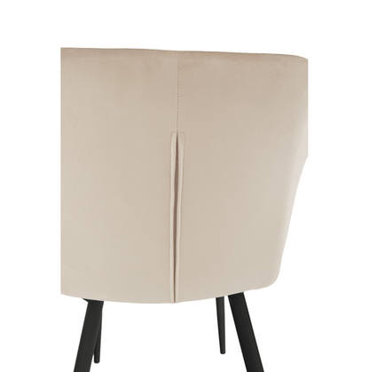 Scaun, material bej / picioare negre, ODOVEL