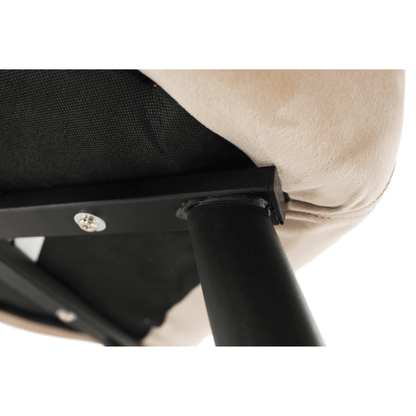 Scaun, material bej / picioare negre, ODOVEL