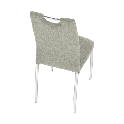 Scaun bucătărie, material textil bej/crom, OLIVA NEW