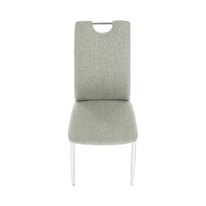 Scaun bucătărie, material textil bej/crom, OLIVA NEW